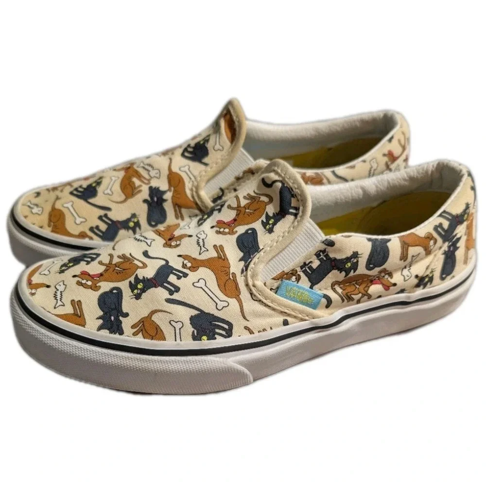 Vans The Simpsons Kids Shoes Slip On Family Pets Kids SZ 4.5